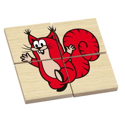 Detoa Dřevěné puzzle Krtek