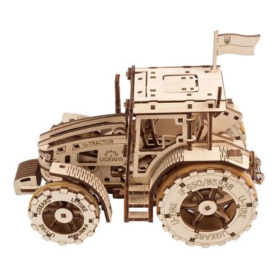 Ugears 3D dřevěné mechanické puzzle Traktor Wins