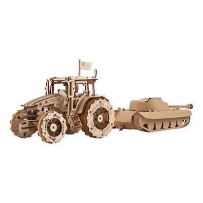 Ugears 3D dřevěné mechanické puzzle Traktor Wins