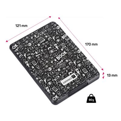 Connect IT Doodle pouzdro pro Amazon Kindle Paperwhite 4 (2018), černé