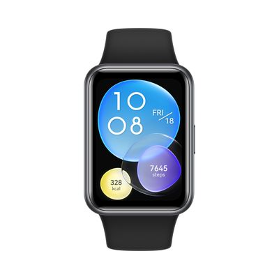 Huawei Watch Fit 2 Active Deep Tarnish + Midnight Black Silicone Strap