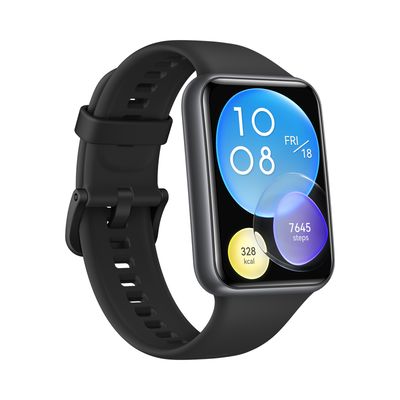 Huawei Watch Fit 2 Active Deep Tarnish + Midnight Black Silicone Strap
