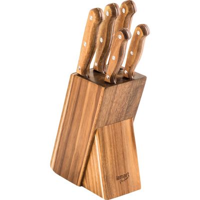 Lamart LT2080 5dílná sada nožů v bloku WOOD