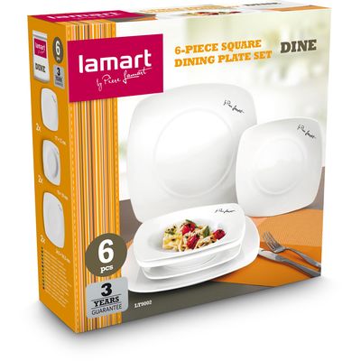 Lamart LT9002 6dílná sada čtvercových talířů DINE