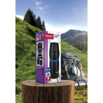 Lamart LT4053 Termoska CUP 480 ml, černo-modrá
