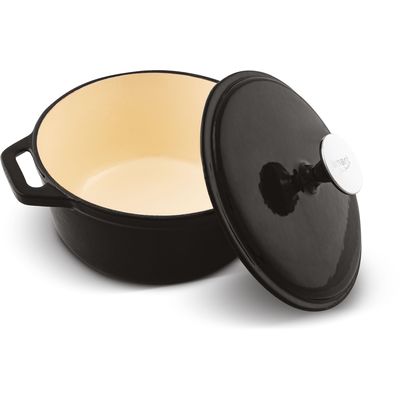 Lamart LT1208 Litinový hrnec se smaltovaným povrchem IRON, 21,5 cm