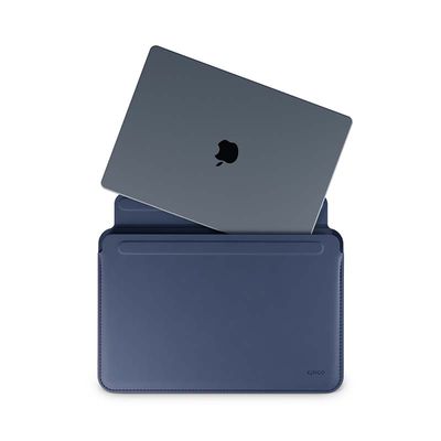 EPICO Kožený obal pro Apple MacBook Air/Pro 13,3 - tmavě modrý