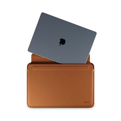 EPICO Kožený obal pro Apple MacBook Air/Pro 13,3 - hnědý
