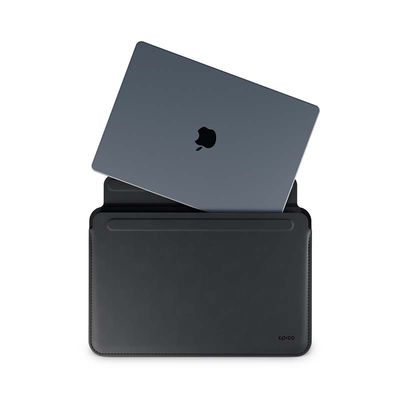 EPICO Kožený obal pro Apple MacBook Pro 14 - černý
