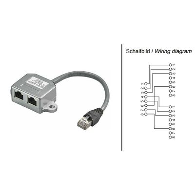 PremiumCord Modulární RJ45 distributor 2 porty 10/100Base T