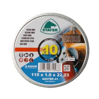 Kotouč řezný na kov STANDARD T41, O 125 x 1 x 22,23 mm, 10 ks, STAYER