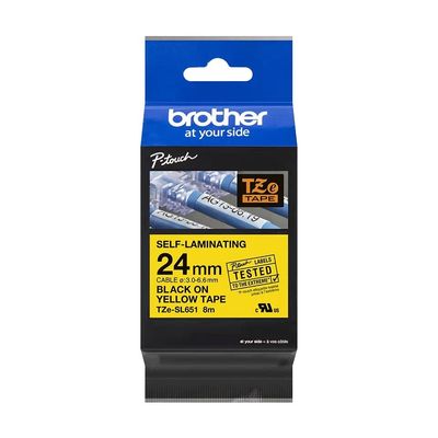 Brother TZe-SL651, žlutá / černá (24mm, samolaminovací)