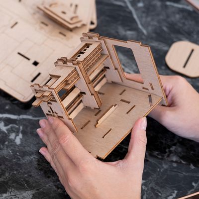 EscapeWelt 3D dřevěná skládačka hlavolamu Vesmírná kapsle