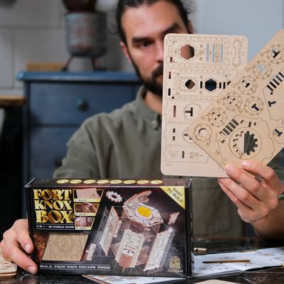 EscapeWelt 3D dřevěná skládačka hlavolamu Fort Knox Pro