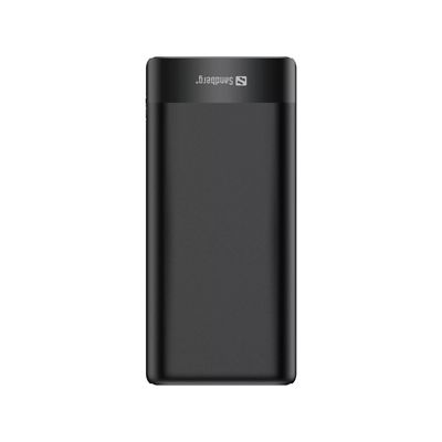 Sandberg Powerbank 20000mAh, USB-C PD 65W + 2x QC3.0, černá