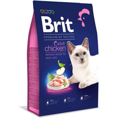 Brit Premium by Nature Cat. Adult Chicken, 8kg granule pro kočky