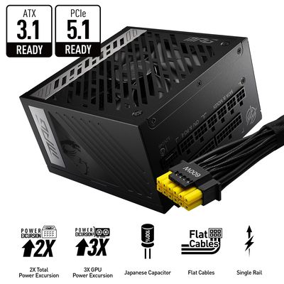 MSI zdroj MPG A1000G PCIE5, 1000W