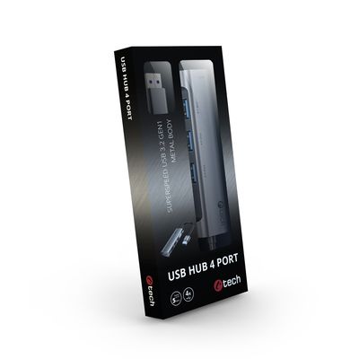 C-tech UHB-U3-AL, 4x USB 3.2 Gen 1