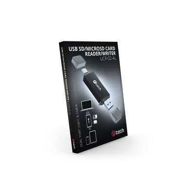C-tech UCR-02-AL, USB 3.0 TYPE A/ TYPE C, SD/micro SD