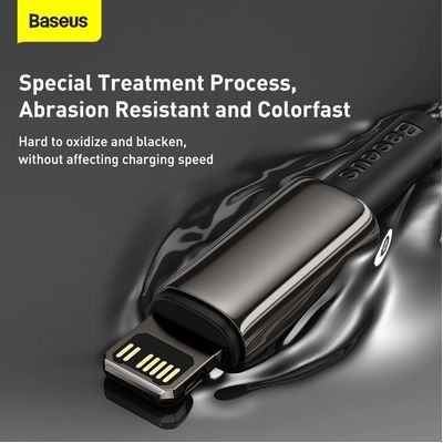 Baseus Tungsten Gold rychlonabíjecí / datový kabel USB-C na Lightning PD 20W 1m, černá