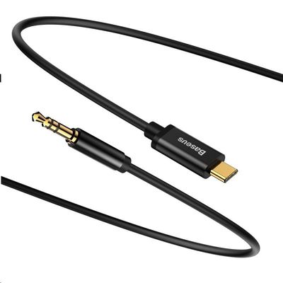 Baseus Yiven Series audio kabel USB-C / 3,5mm Jack 1,2m, černá