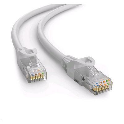 C-TECH kabel patch cord Cat6, UTP, šedá, 25m