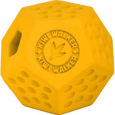 Kiwi Walker Gumová hračka DODECABALL s dírou na pamlsky, Maxi 8cm, Oranžová