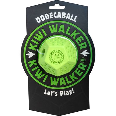Kiwi Walker Gumová hračka DODECABALL s dírou na pamlsky, Maxi 8cm, Oranžová