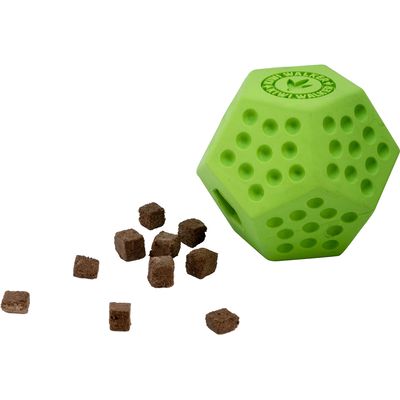 Kiwi Walker Gumová hračka DODECABALL s dírou na pamlsky, Maxi 8cm, Oranžová