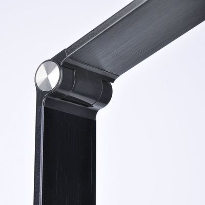 Solight LED stolní lampička stmívatelná, 8W, display, změna chromatičnosti, hliník, černá