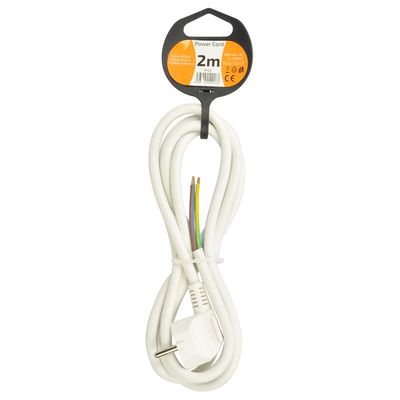 Solight flexo kabel, 3x 1,5mm2, bílá, 2m