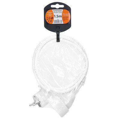 Solight prodlužovací přívod - spojka, 1 zásuvka, 1,5m, 3 x 1mm2, bílá