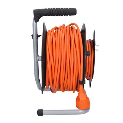 Solight prodlužovací přívod na bubnu, 1 zásuvka, 50m, oranžový kabel, 3x 1,5mm2