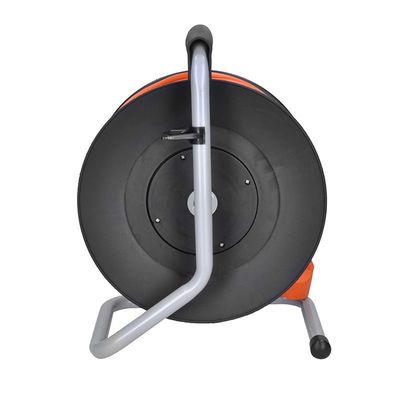 Solight prodlužovací přívod na bubnu, 1 zásuvka, 50m, oranžový kabel, 3x 1,5mm2