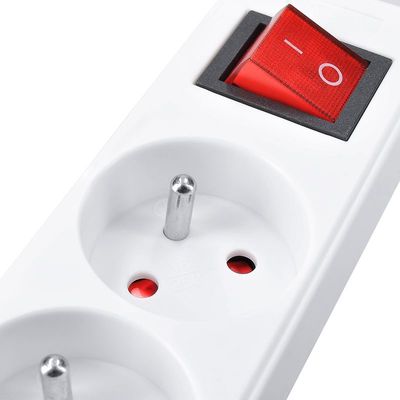 Solight prodlužovací přívod, 5 zásuvek, bílý, vypínač, 3m