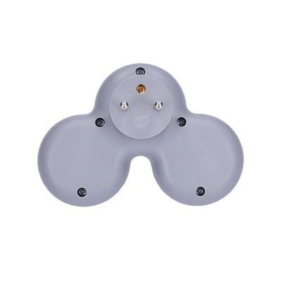Solight rozbočka, 2x 10A, bílá-šedá, vypínač