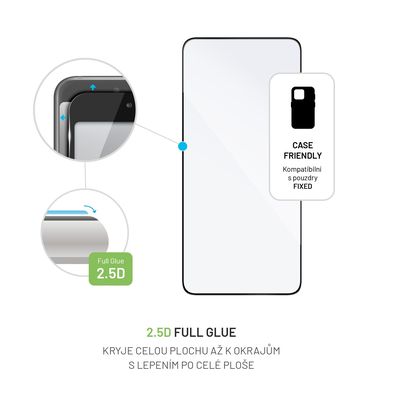 Ochranné tvrzené sklo FIXED Full-Cover pro Samsung Galaxy S22+ 5G/S23+ s podporou čtečky v displeji, černé