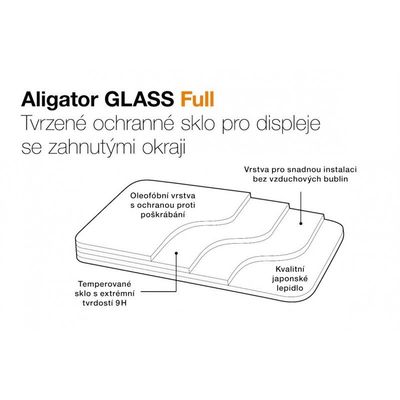 ALIGATOR Full Cover tvrzené sklo, celoplošné, pro Samsung Note 10, transparentní - rozbalené / použité
