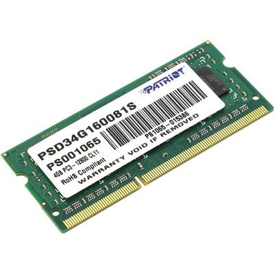 PATRIOT Signature 4GB DDR3 1600MHz SO-DIMM CL11