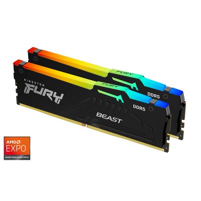 Kingston Fury Beast DIMM DDR5 16GB 5200MHz RGB (Kit 2x8GB), AMD EXPO