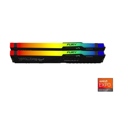Kingston Fury Beast DIMM DDR5 16GB 5200MHz RGB (Kit 2x8GB), AMD EXPO