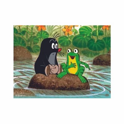 Dino Dřevěné kostky Krtek a zvířátka 12 ks