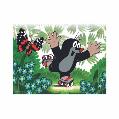 Dino Dřevěné kostky Krtek a zvířátka 12 ks
