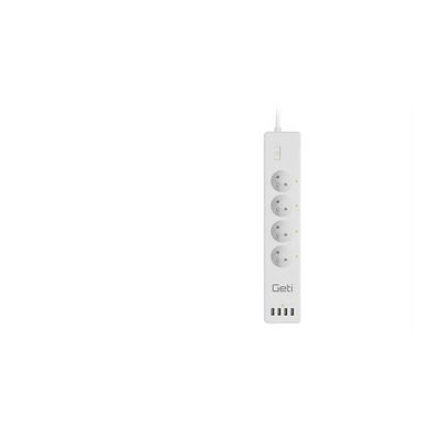 Geti prodlužovací přívod Smart GSS04, 4 zásuvky, 4x USB, Tuya