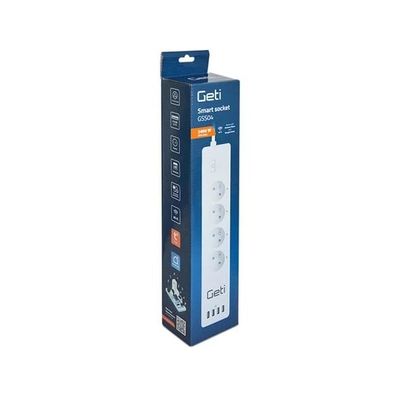 Geti prodlužovací přívod Smart GSS04, 4 zásuvky, 4x USB, Tuya