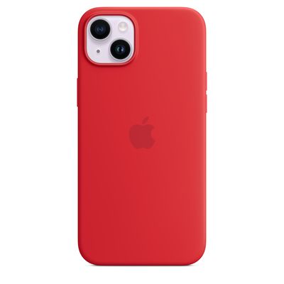 Apple iPhone silikonový kryt s MagSafe na iPhone 14 Plus, červený (PRODUCT)RED