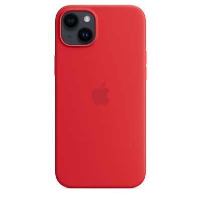 Apple iPhone silikonový kryt s MagSafe na iPhone 14 Plus, červený (PRODUCT)RED
