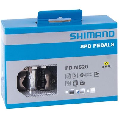 Pedály SHIMANO PD-M520 stříbrné