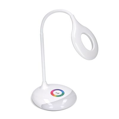 Solight LED stolní lampička nabíjecí, 5W, RGB podsvícení, stmívatelná, USB napájení