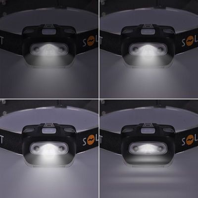 Solight čelová LED svítilna, 3W + červené světlo, 3x AAA